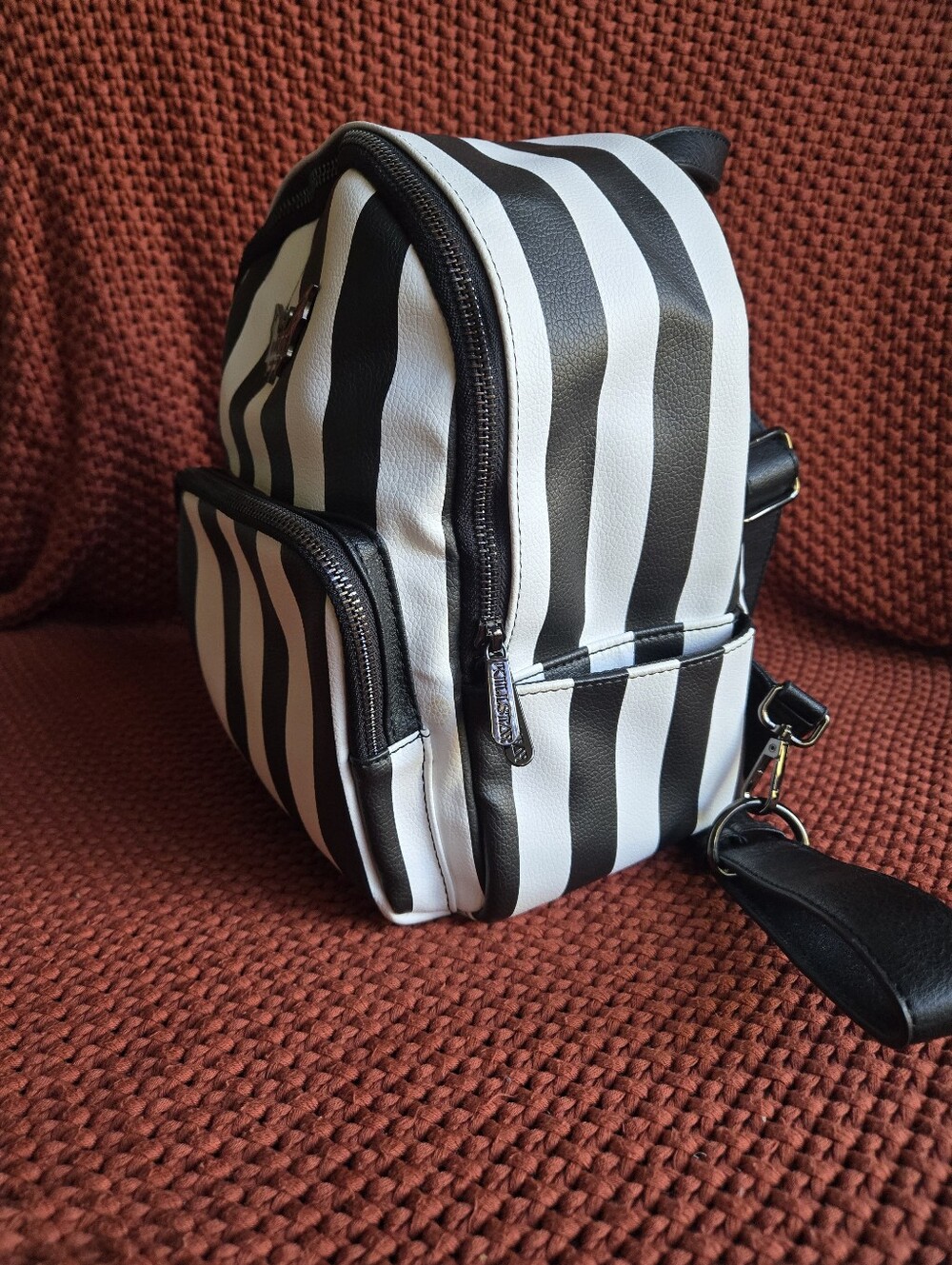 Killstar Rails Mini Stripe Backpack - Picture 3 of 5